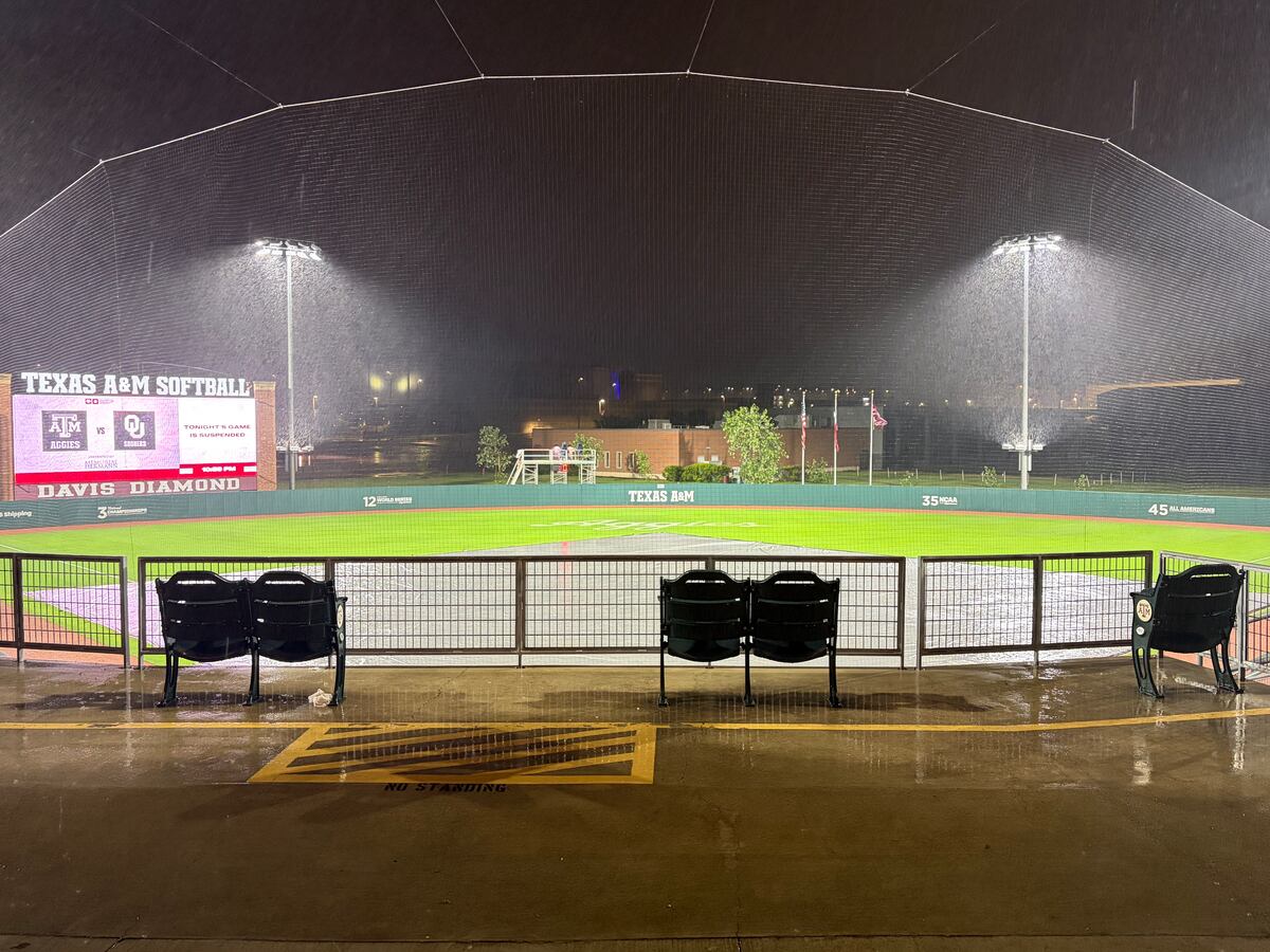 Weather Suspends No. 1 Oklahoma vs. No. 12 Texas A&M Softball Series Opener in Sixth Inning — image 1
