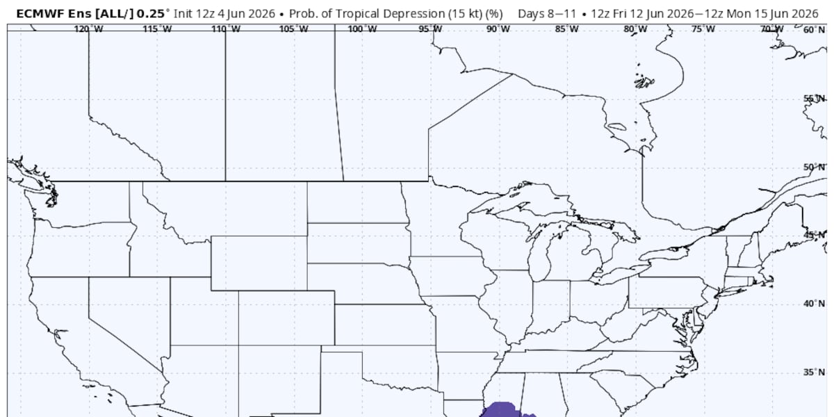 Mid-June could bring weak tropical development in the Gulf