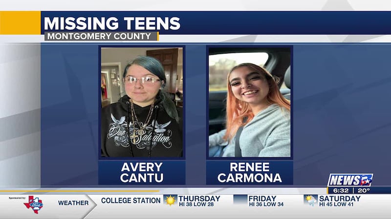 Police say the girls were last seen Monday in the 500 block of Lewis St. in Conroe.