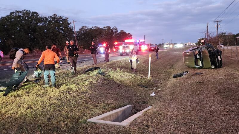 Two people were taken to the hospital following a three-vehicle crash along Highway 30 Tuesday...