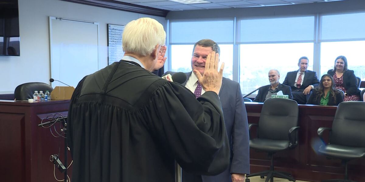 Judge Justin R Gilbert David Hilburn sworn in as new District Judge in Brazos County