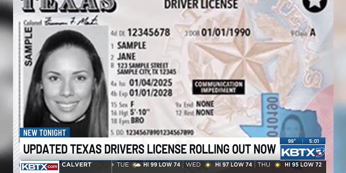Texas Driver License Name Format Example Texas DPS announces new driver’s license look