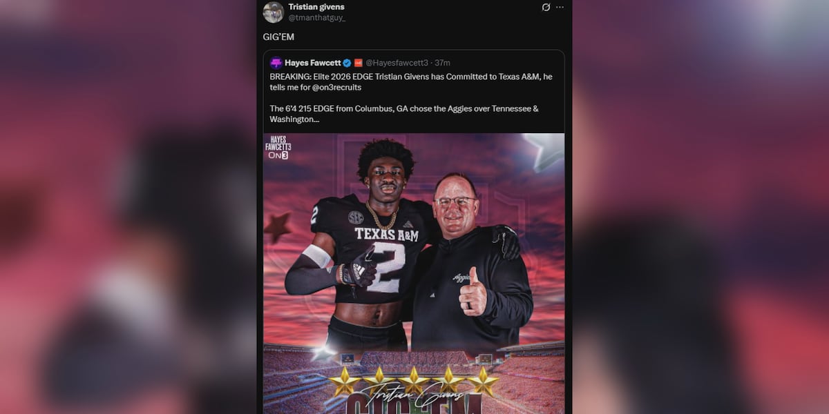 Edge Rusher Height 2026 5-Star edge rusher commits to Texas A&M