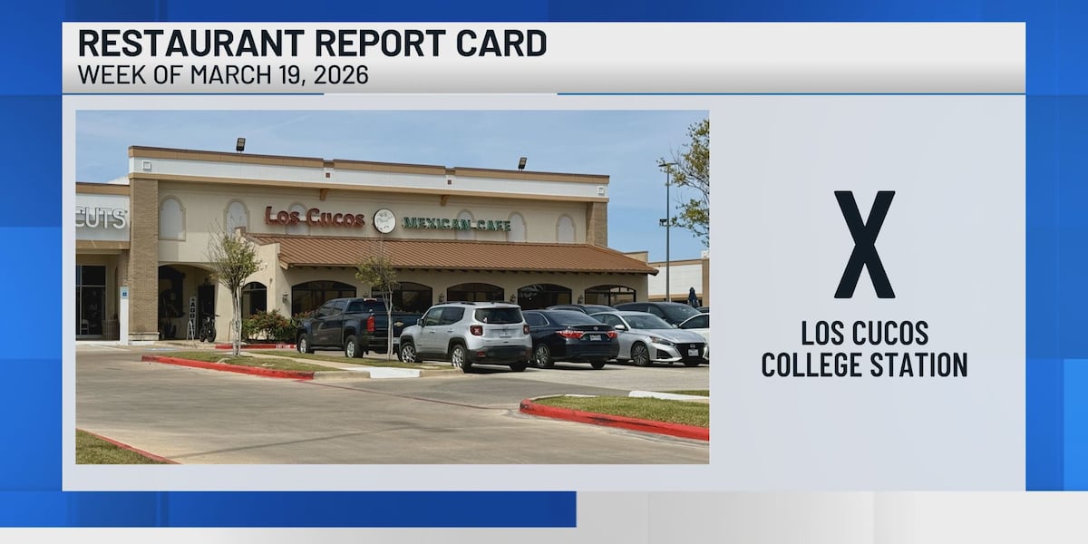 Restaurant Report Card: March 19, 2026