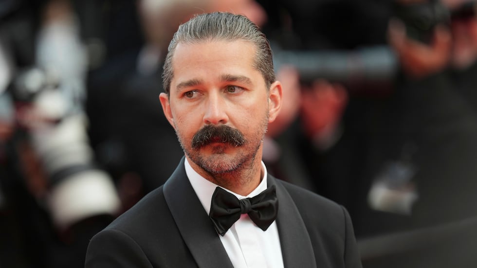 Shia LaBeouf poses for photographers upon arrival at the premiere of the film 'The Phoenician...