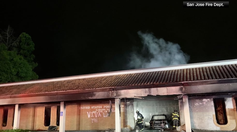Richard Tillman, 44, was arrested after a car rammed into a post office located in a strip...