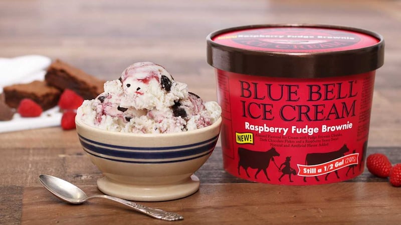 Blue Bell Raspberry Fudge Blue Bell releases new Raspberry Fudge Brownie ice cream