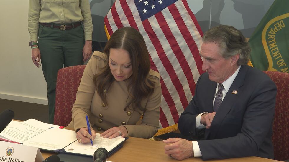 In a meeting on Tuesday, the Secretary of the Interior, Doug Burgum, and the Secretary of...