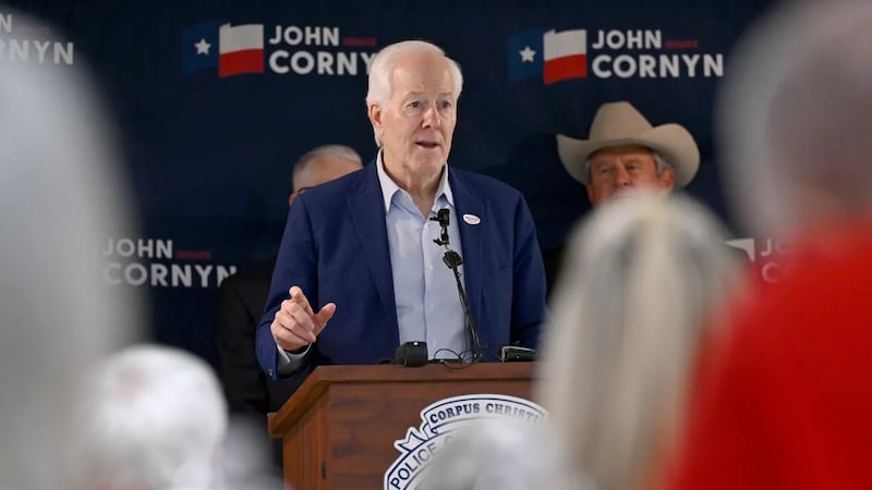 U.S. Sen. John Cornyn at a campaign stop in Corpus Christi on Friday, May 22, 2026