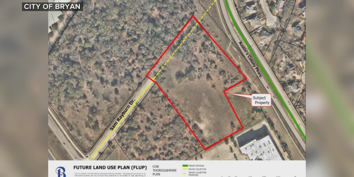 Subdivision Map Bryan Bryan City Council postpones rezoning vote on land near Austin’s Colony ...