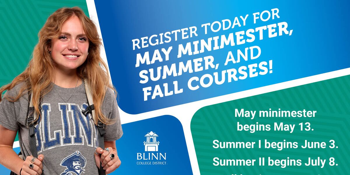 Earn full course credit in just a few weeks at Blinn College