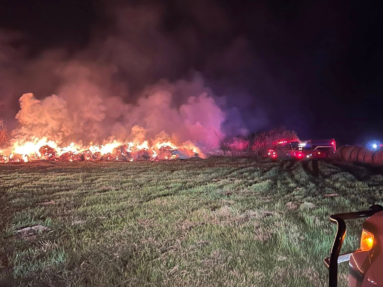 Hay Point 51 Rural Fire Firefighters contain early morning hay bale fire in Leon County amid ...
