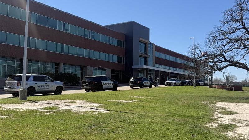 A heavy law enforcement presence has been reported at College Station High School.