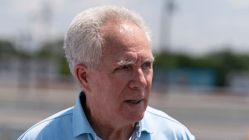 FILE - Darrell Waltrip discusses the repairs needed at Nashville Fairgrounds Speedway, June...