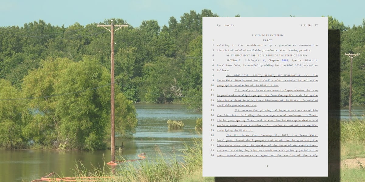 Special session bill could pause East Texas groundwater exports, Leon Co judge backs efforts
