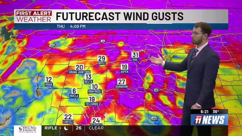 Mostly sunny with temperatures bouncing up to the 70s earlier than a gusty weekend ahead.