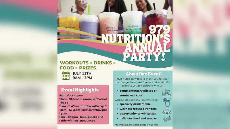 979 Nutrition marks three years in downtown Bryan with free wellness event