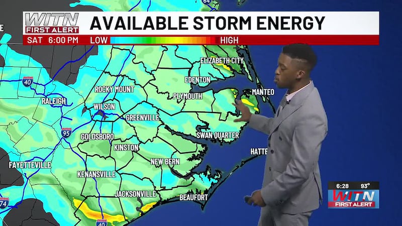Scattered storm chances through Sunday