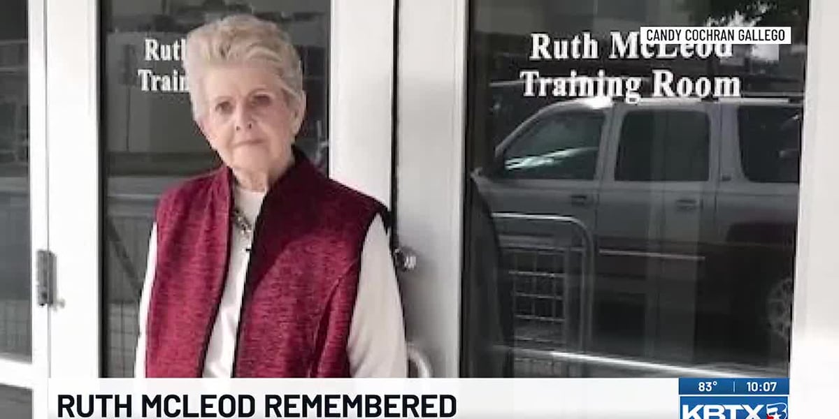 Long-serving Brazos County employee Ruth McLeod dies at 92