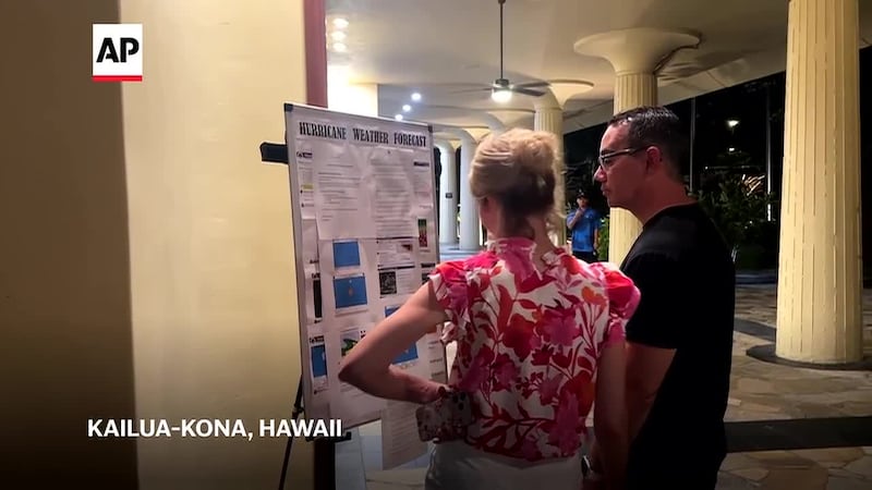Tourists in Hawaii prepare for shelter as Hurricane Nolo triggers heavy rain and damage in the...